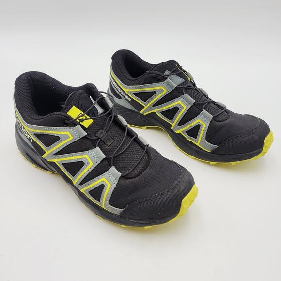 Salomon Speedcross Vario Black Yellow Mens Trail Running Shoes Sneaker Size 5 main image 12